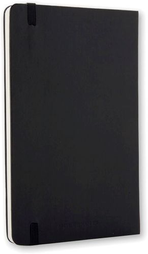 Moleskine carnet de notes, ft 13 x 21 cm, uni, couverture solide, 240 pages, noir