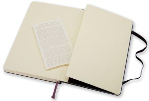 Moleskine carnet de notes, ft 13 x 21 cm, uni, couverture solide, 240 pages, noir