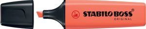 STABILO BOSS ORIGINAL Pastel markeerstift, mellow coral-red (lichtoranje)