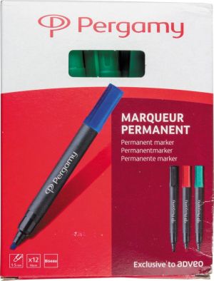 Pergamy permanent marker met beitelpunt, groen