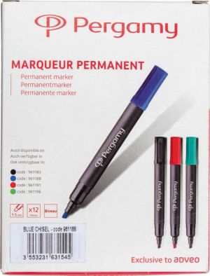 Pergamy permanent marker met beitelpunt, groen