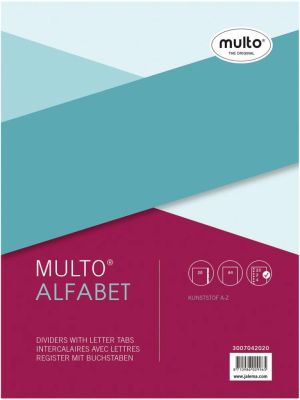 Multo tabbladen voor ft A4, uit PP, set A-Z