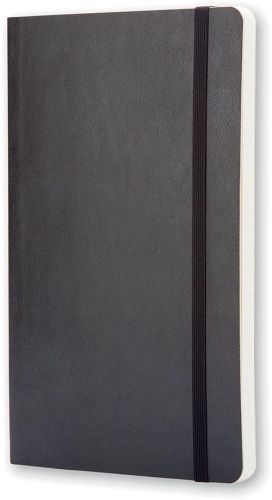 Moleskine carnet de notes, ft 13 x 21 cm, lign&eacute;, couverture flexible, 192 pages, noir