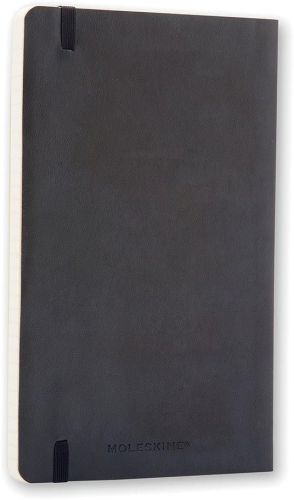 Moleskine carnet de notes, ft 13 x 21 cm, lign&eacute;, couverture flexible, 192 pages, noir
