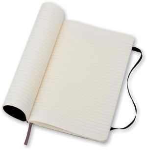 Moleskine carnet de notes, ft 13 x 21 cm, lign&eacute;, couverture flexible, 192 pages, noir