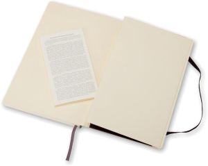 Moleskine carnet de notes, ft 13 x 21 cm, uni, couverture flexible, 192 pages, noir