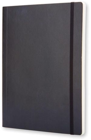 Moleskine carnet de notes, ft 19 x 25 cm, quadrill&eacute;, couverture flexible, 192 pages, noir