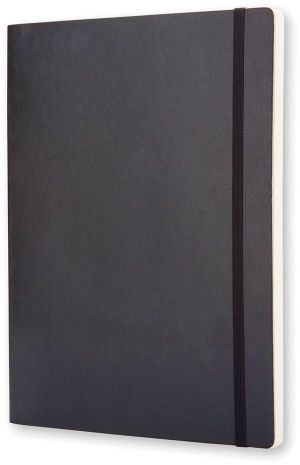 Moleskine carnet de notes, ft 19 x 25 cm, uni, couverture flexible, 192 pages, noir