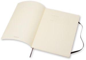 Moleskine carnet de notes, ft 19 x 25 cm, uni, couverture flexible, 192 pages, noir