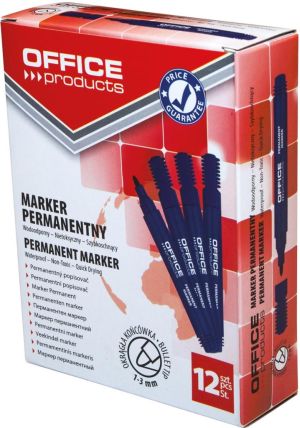 OFFICE products permanent marker 1-3 mm, rond, blauw