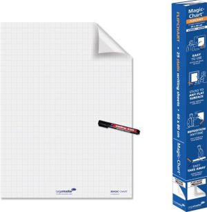Legamaster Magic-Chart whiteboard folie, ft 60 x 80 cm, wit, effen, rol van 25 vel