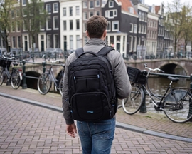 Donau Travel rugzak Amsterdam, 35 l, 17 inch, zwart