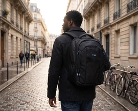 Donau Travel rugzak Paris, 30 l, 15,6 inch, zwart