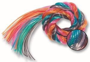 Folia scoubidou draad met glitter, pak met 50 draden