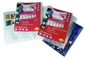 Multo geperforeerde showtas ft A4, 23-gaatsperforatie, glashelder, pak van 10 stuks