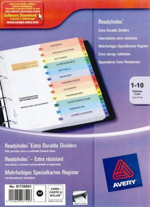 Avery Ready Index 10 tabs