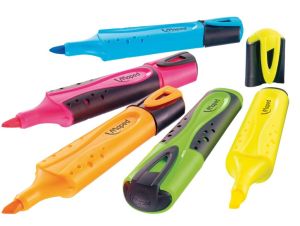 Maped markeerstift Fluo'Peps Classic etui van 4 stuks: geel, oranje, roze en groen