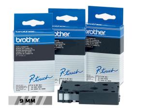 Brother ruban P-Touch TC-M91 9mm noir su