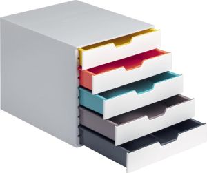 Durable Ladeblok Varicolor, 5 laden, wit meubel