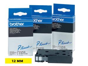 Brother P-Touch 12 mm. - jaune/noir