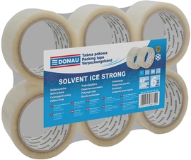 DONAU ruban adh&eacute;sif d'emballage Solvent, 42 microns, 48 mm x 60 m, transparent