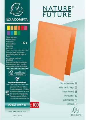 Exacompta Rock's 80 dossiermap, ft 22 x 31 cm, pak van 100, geassorteerde kleuren