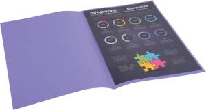 Exacompta Rock's 80 dossiermap, ft 22 x 31 cm, pak van 100, paars