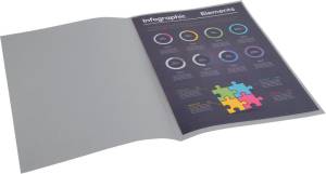 Exacompta Rock's 80 dossiermap, ft 22 x 31 cm, pak van 100, grijs