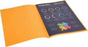 Exacompta Rock's 80 dossiermap, ft 22 x 31 cm, pak van 100, lichtoranje