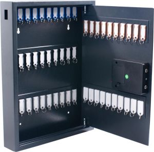 Pavo Magnettag sleutelkast, voor 50 sleutelhangers, donkergrijs