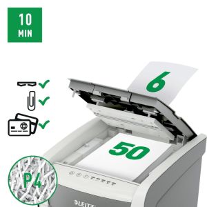 Leitz IQ Auto+ Small Office 50X Papiervernietiger P4