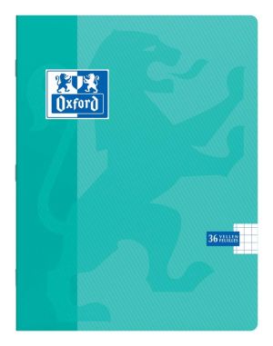 Oxford School cahier, ft A5, 72 pages (36 feuilles), quadrill&eacute; 5 mm, couleurs assorties