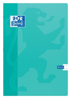 Oxford School cahier, ft A4, 72 pages (36 feuilles), quadrill&eacute; 10 mm, couleurs assorties