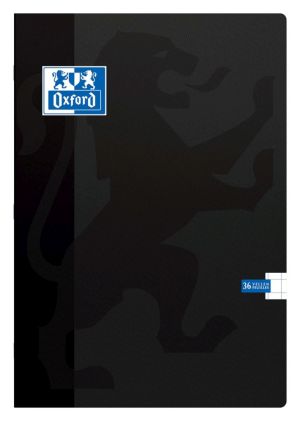 Oxford School cahier, ft A4, 72 pages (36 feuilles), quadrill&eacute; 10 mm, couleurs assorties