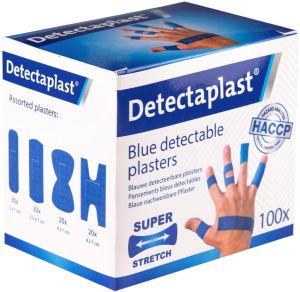Detectaplast Elastic textielpleister, assorti afmetingen, pak van 100 stuks