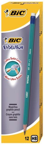 Cont&eacute; potlood ECOlutions  Evolution met gum, doos van 12 stuks
