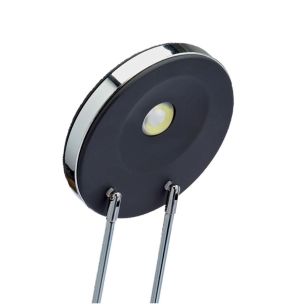 MAULpuck bureaulamp, LED, op voet, verschuifbaar in hoogte, daglicht wit licht, zwart