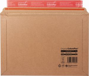 Enveloppe d'exp&eacute;dition &agrave; soufflet, bande adh&eacute;sive sur le c&ocirc;t&eacute; long, ft 50 x 250 x 360 mm, brun