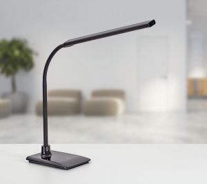 Maulpirro bureaulamp, LED, dimbaar, op voet, zwart