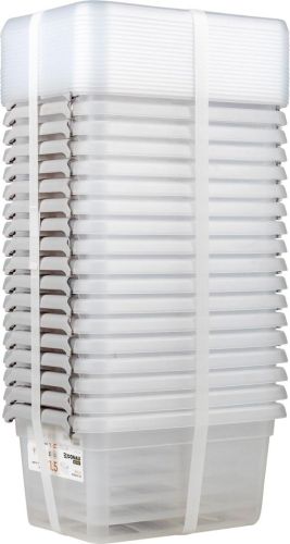 DONAU Home opbergdoos, 1,5 liter, transparant