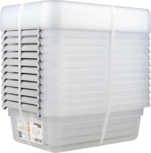 DONAU Home opbergdoos, 8,5 liter, transparant