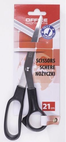 OFFICE products schaar, 21 cm, zwart, op
