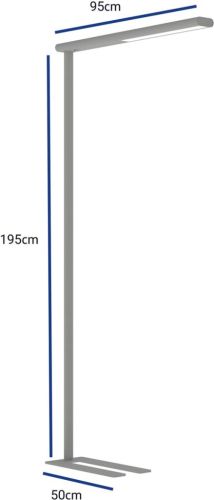 MAULjet vloerlamp, LED, zilver