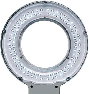 MAULviso loeplamp, LED, met tafelklem 6.3cm, armlengte 2x31cm, 3 dioptrielens, opp 144cm2, wit