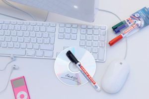 Edding permanent marker voor CD/DVD/BD e-8400 blauw