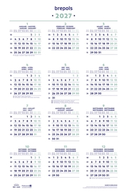 Brepols Calendrier annuel, 2027