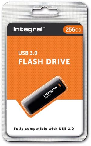 Integral USB stick 3.0 Black, 256 GB, zwart
