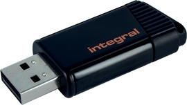 Integral Pulse USB 2.0 stick, 32 GB, zwart/oranje