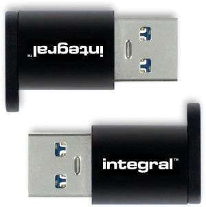 Integral adapter USB-C naar USB-A, pak van 2 stuks