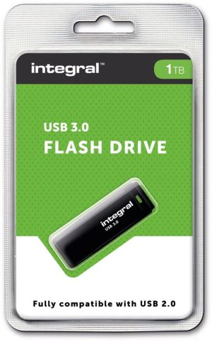 Integral USB stick 3.0 Black, 1 TB, zwart